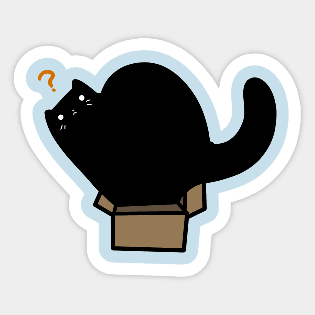 Black Cat Tiny Box Sticker by saradaboru